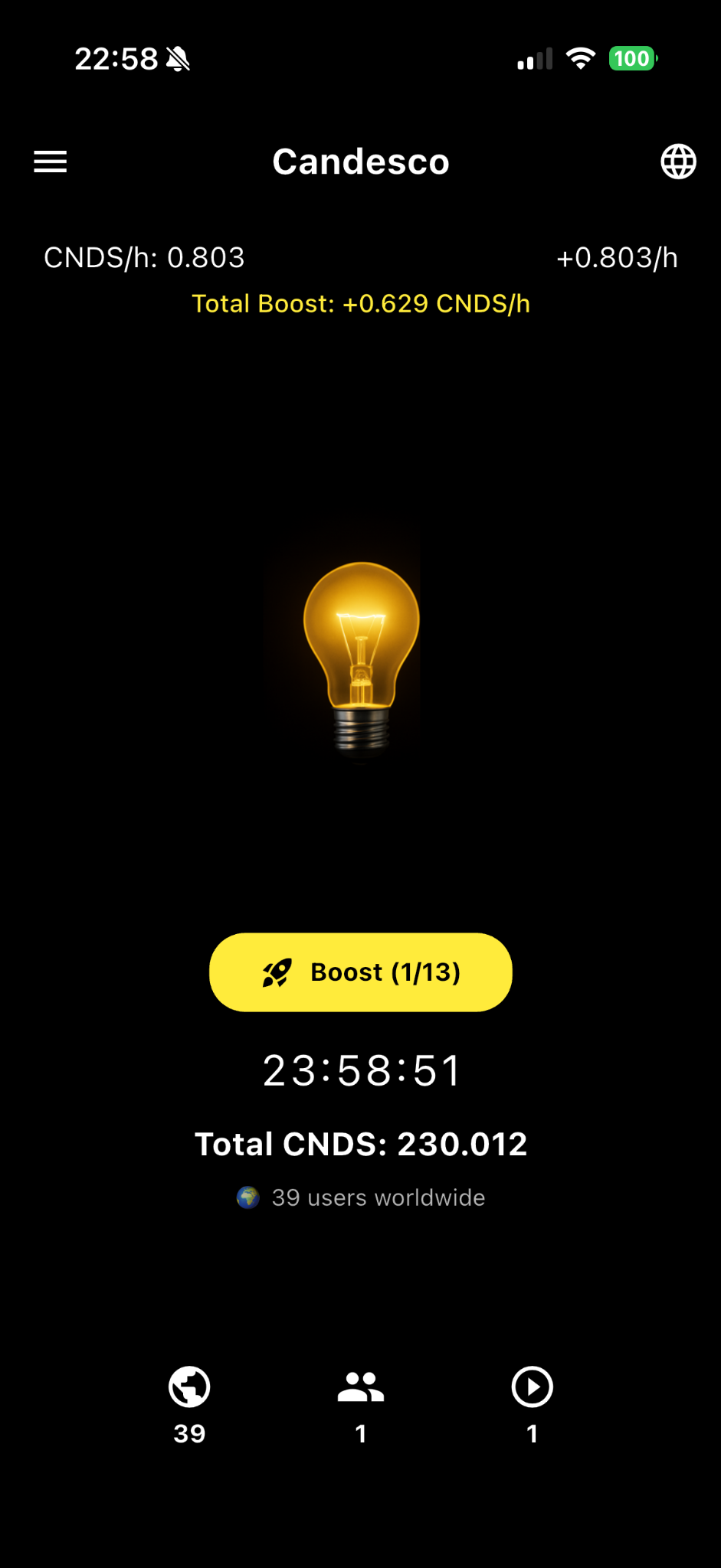 Candesco app screen